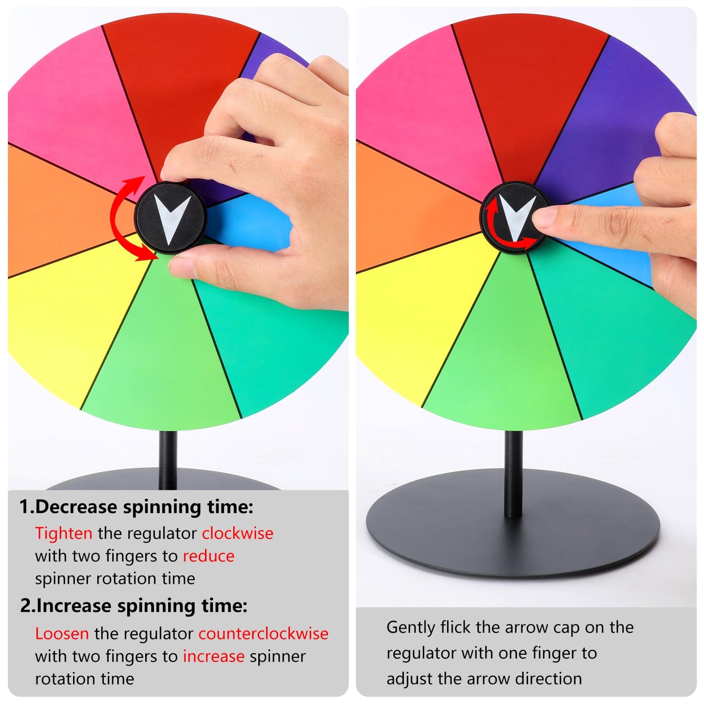 Airpark Prize Wheel – 8-Inch Tabletop Spinning Wheel for Prizes