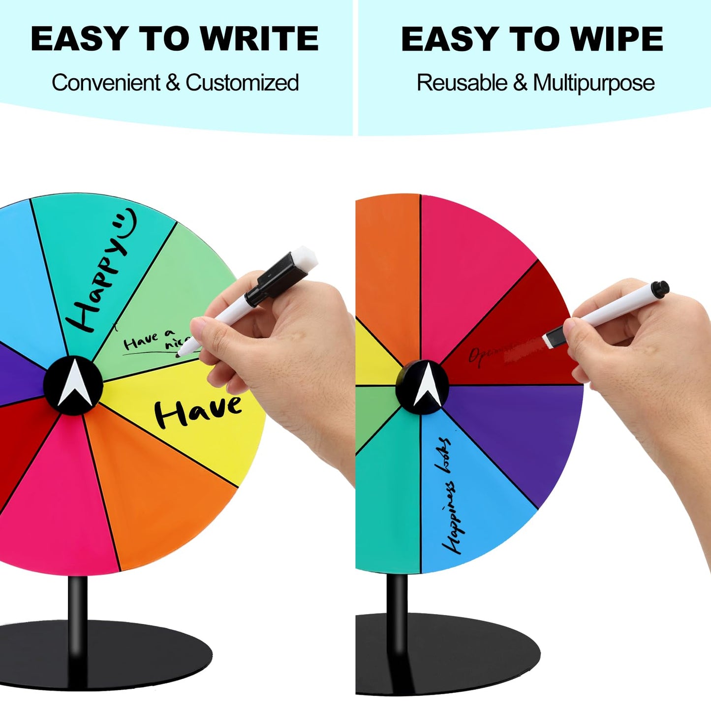 Airpark Prize Wheel – 8-Inch Tabletop Spinning Wheel for Prizes