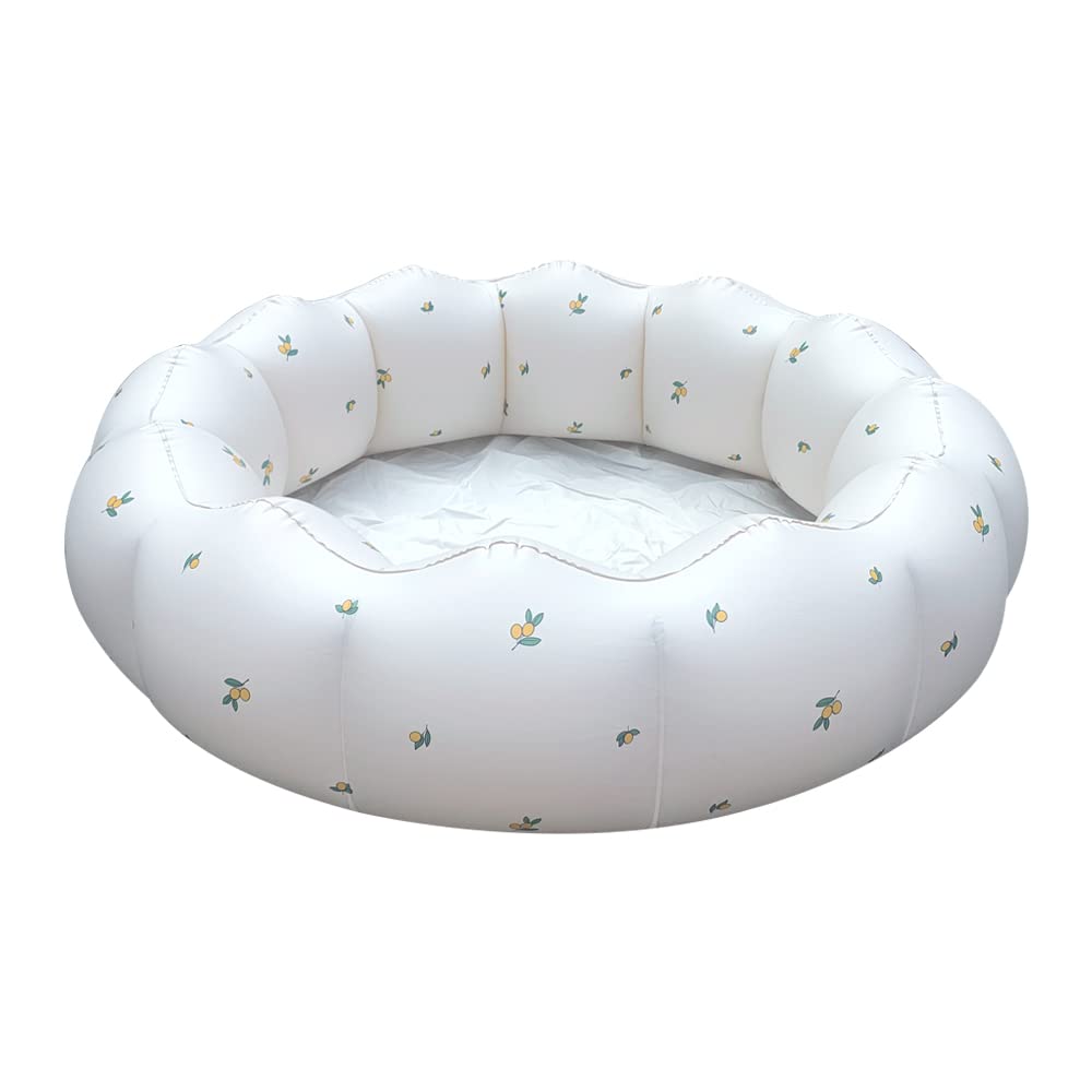 AirSwim Inflatable Baby Pool – Portable Paddling Pool for Ages 0-3, Indoor & Outdoor (35.4 x 9.8 in) | White