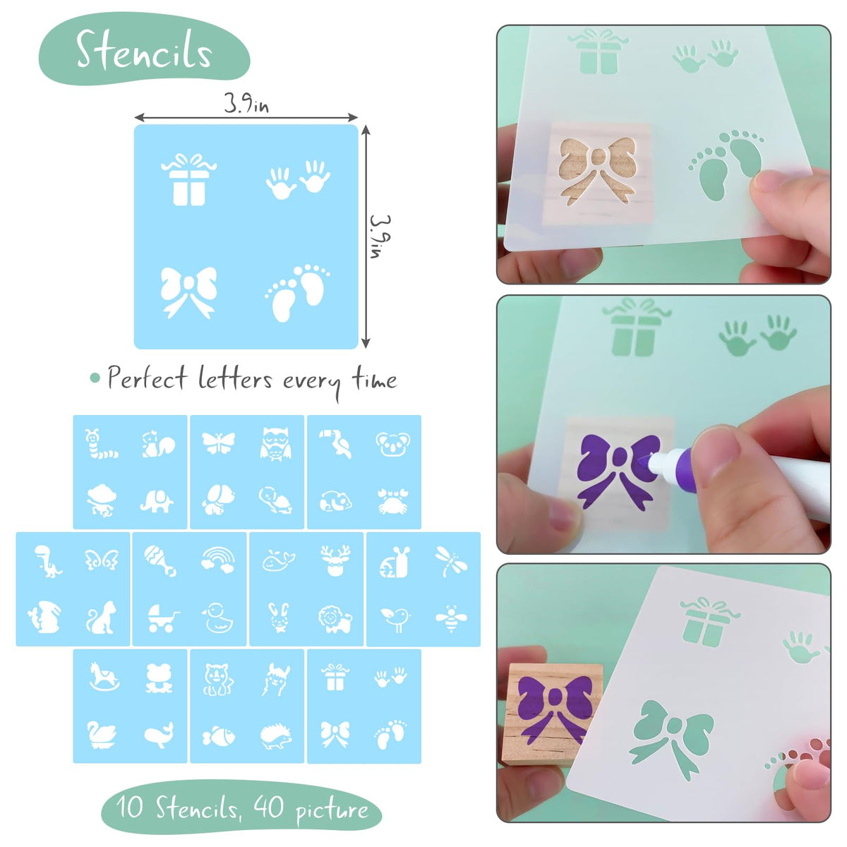 Aisharery 117 Pcs Baby Shower Blocks Kit – Kraft Edition with 52 Blocks, 24 Markers, 40 Templates