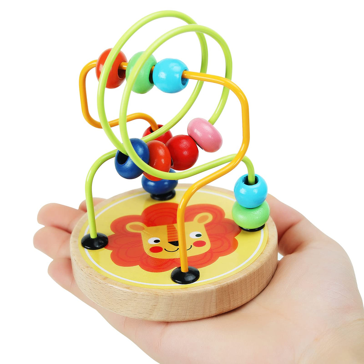 AISHUN Bead Maze Toy for Toddlers | Wooden Colorful Roller Coaster Educational Circle Toys