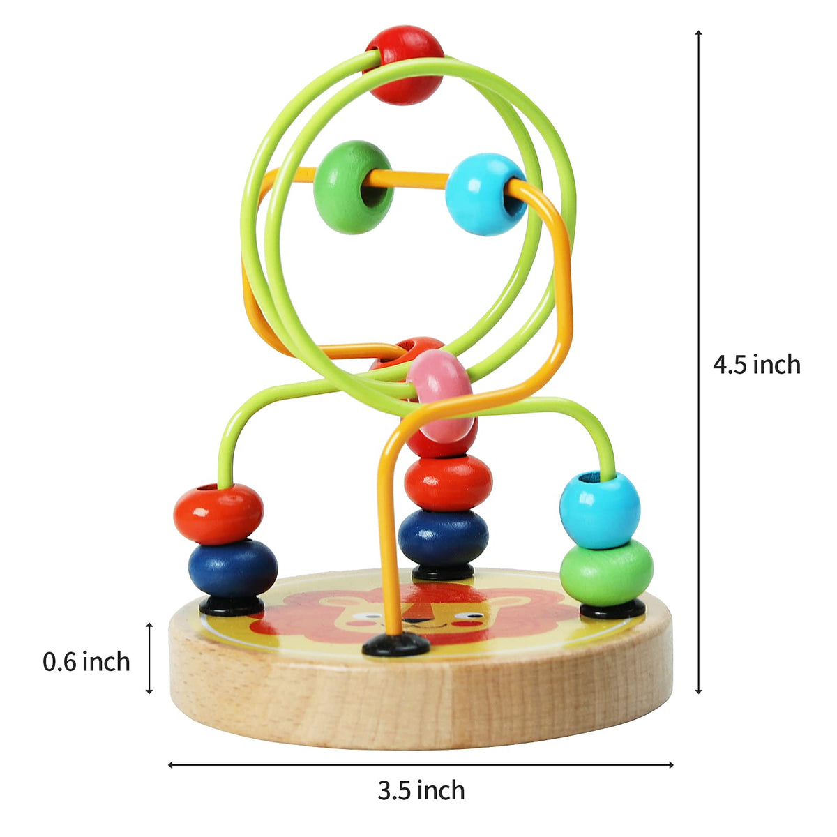 AISHUN Bead Maze Toy for Toddlers | Wooden Colorful Roller Coaster Educational Circle Toys