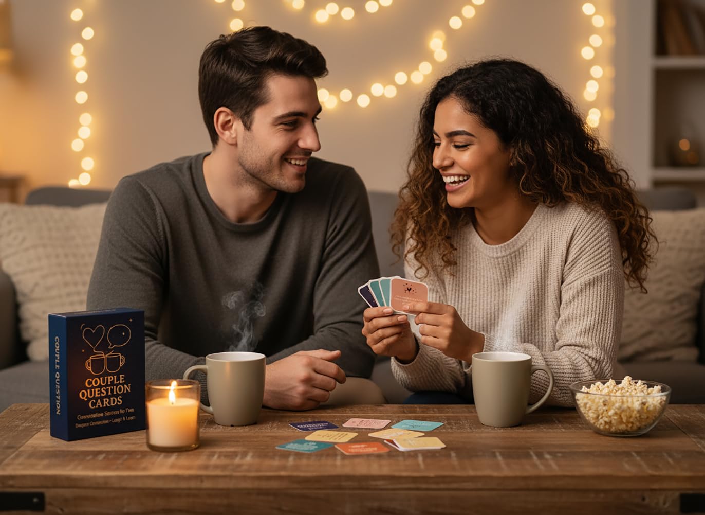 Aisikoo 100 PCS Couples Questions Card Game for Adults – Deepen Date Night Conversations