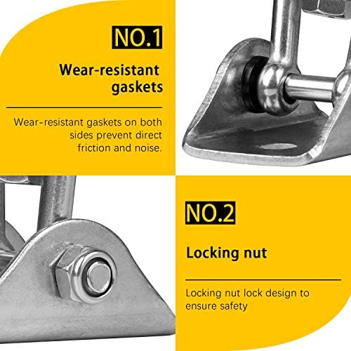 Aisto Heavy Duty Swing Hangers for Wood Sets – 2000 lb Capacity, 360° Swivel Stainless Steel (2 Pack)