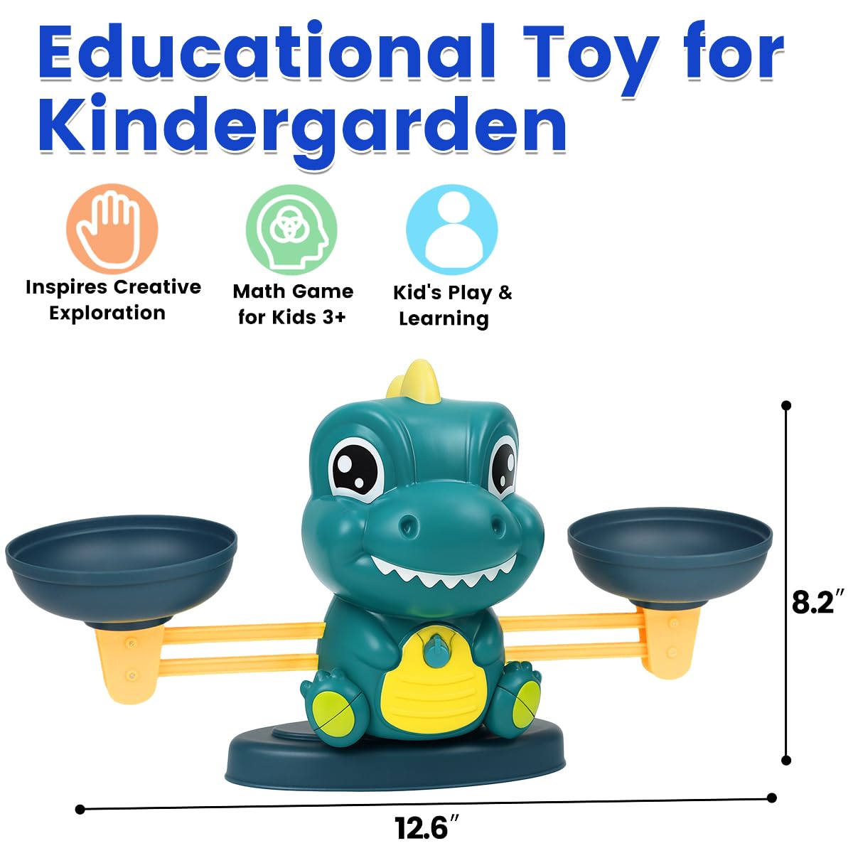Aitbay Dinosaur Math Balance Toy | Montessori STEM Learning for Kids 3–7