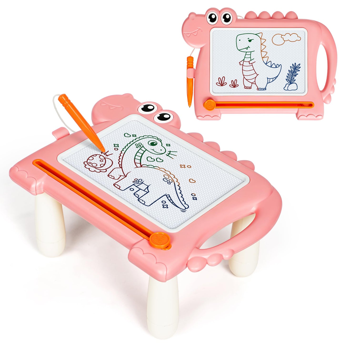 AiTuiTui Magnetic Drawing Board for Toddlers 1–3 | Dinosaur Doodle Board with Detachable Legs