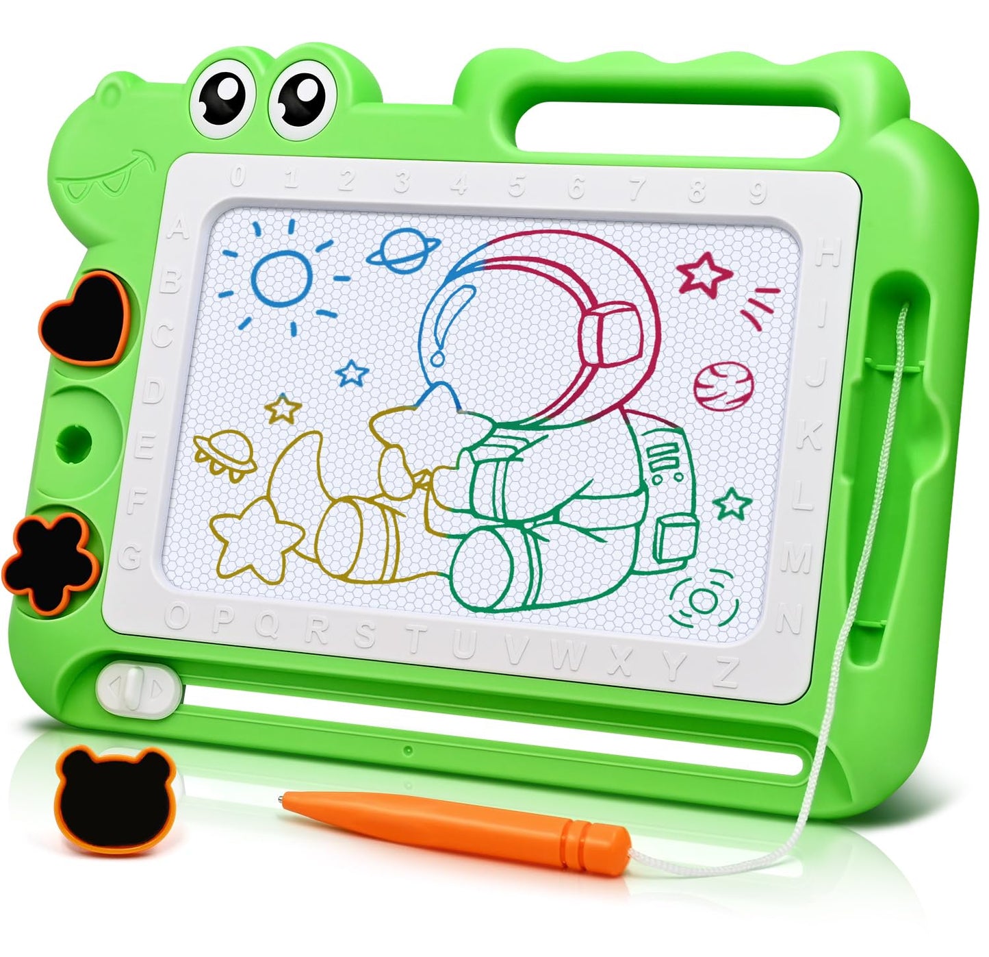 AiTuiTui Magnetic Drawing Board – Color Sketch & Doodle Pad for Toddlers (Green)