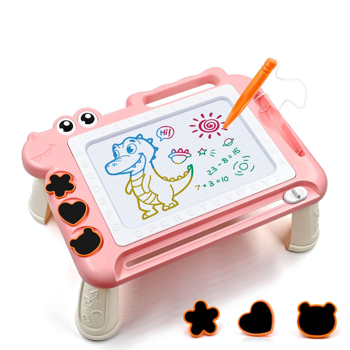 AiTuiTui Magnetic Drawing Board for Toddlers with Legs – Pink Doodle Pad