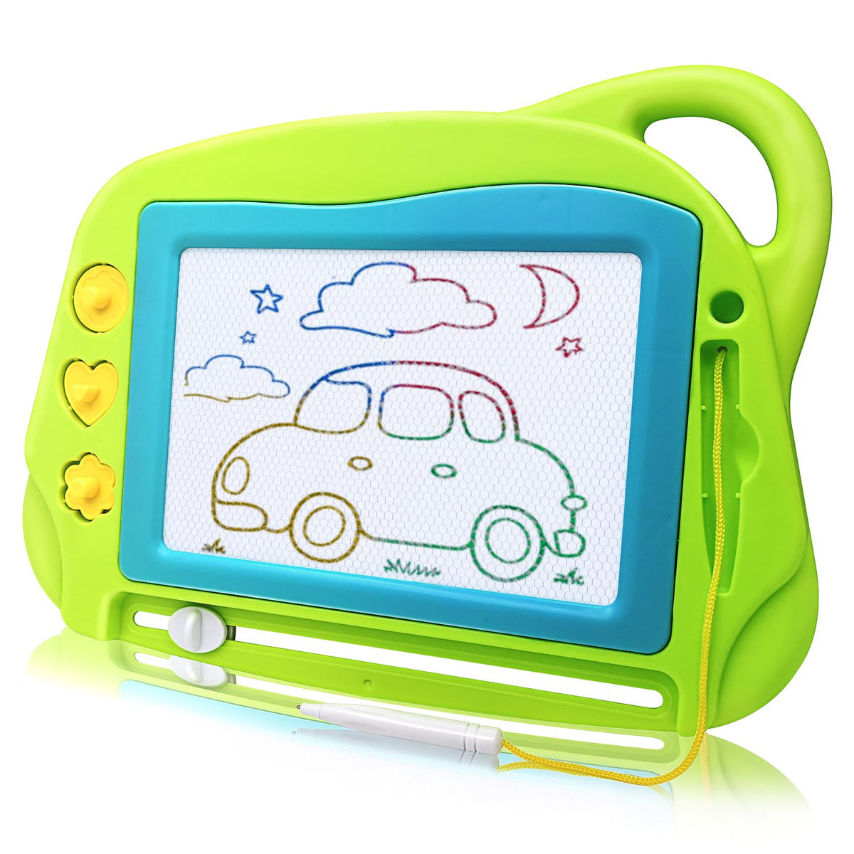 AiTuiTui Magnetic Drawing Board Mini Travel Doodle — Portable Erasable Color Pad for Kids
