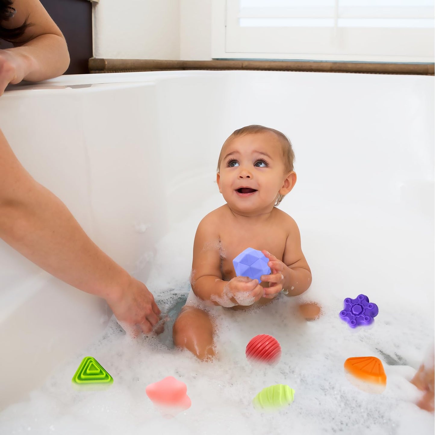 AiTuiTui Baby Sensory Montessori Toys for 1-2 Year Olds | Shape Sorter Cube & Soft Sensory Balls