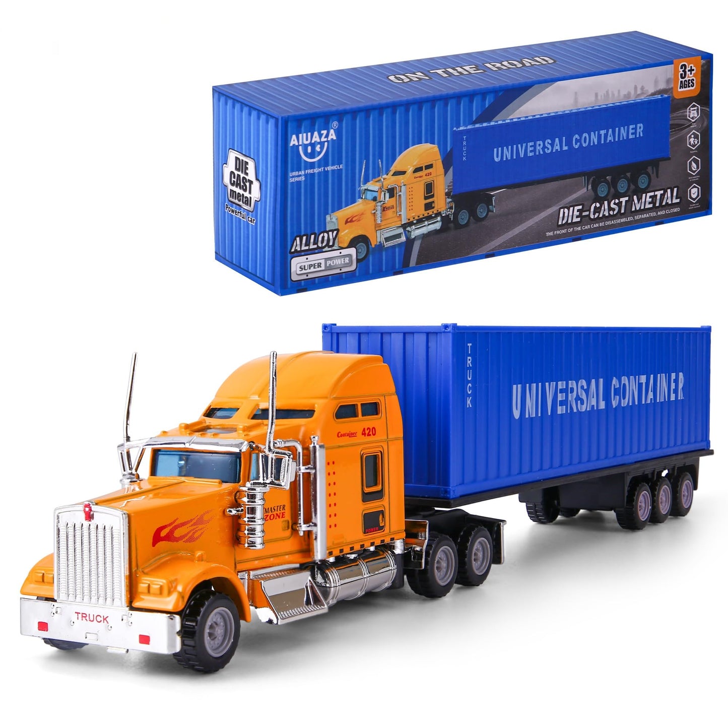 AIUAZA 1/65 Truck with Detachable Cargo Container – Alloy Die-Cast Toy