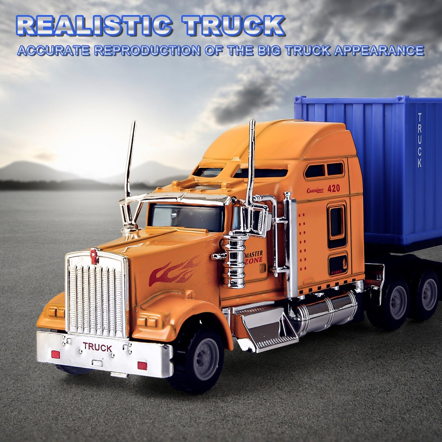 AIUAZA 1/65 Truck with Detachable Cargo Container – Alloy Die-Cast Toy