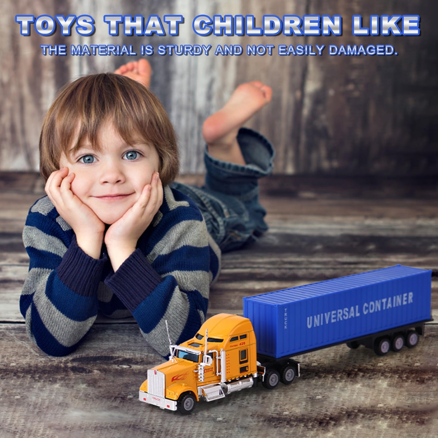 AIUAZA 1/65 Truck with Detachable Cargo Container – Alloy Die-Cast Toy