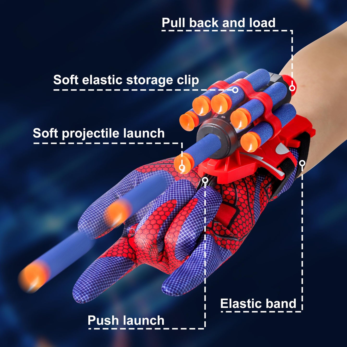 AIUAZA Shooting Toys: Foam Blaster Gloves for Kids 6+