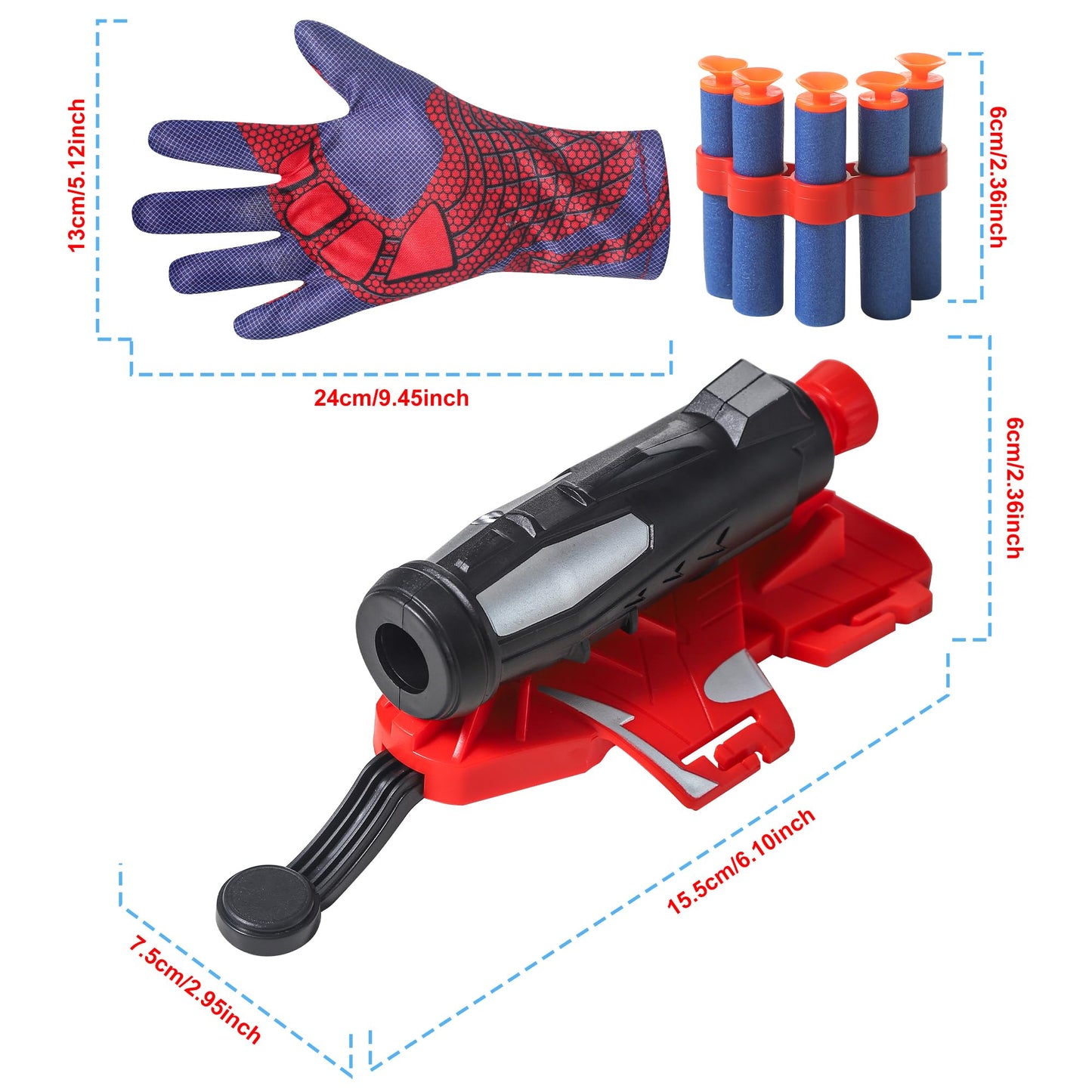 AIUAZA Shooting Toys: Foam Blaster Gloves for Kids 6+
