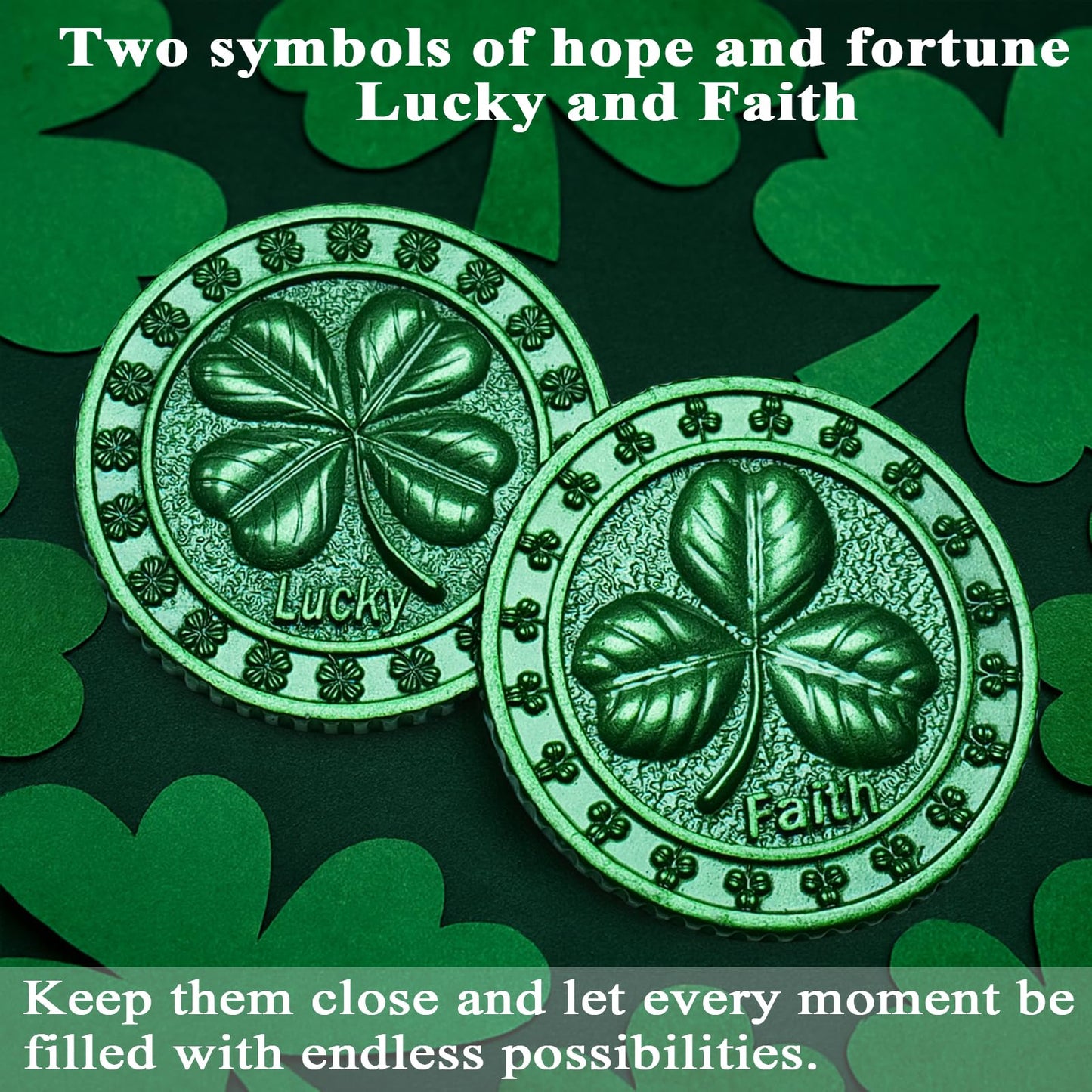 aiviwiai 2 Pack Lucky Lottery Scratcher Tool Keychain – Four Leaf Clover Coin with Leather Holder