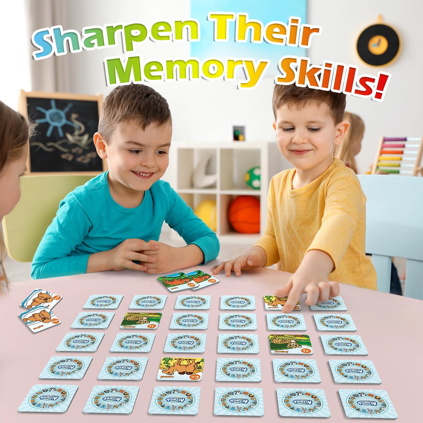 Aizweb Alphabet Match Game – 52 ABC Memory Cards for Toddlers & Preschools