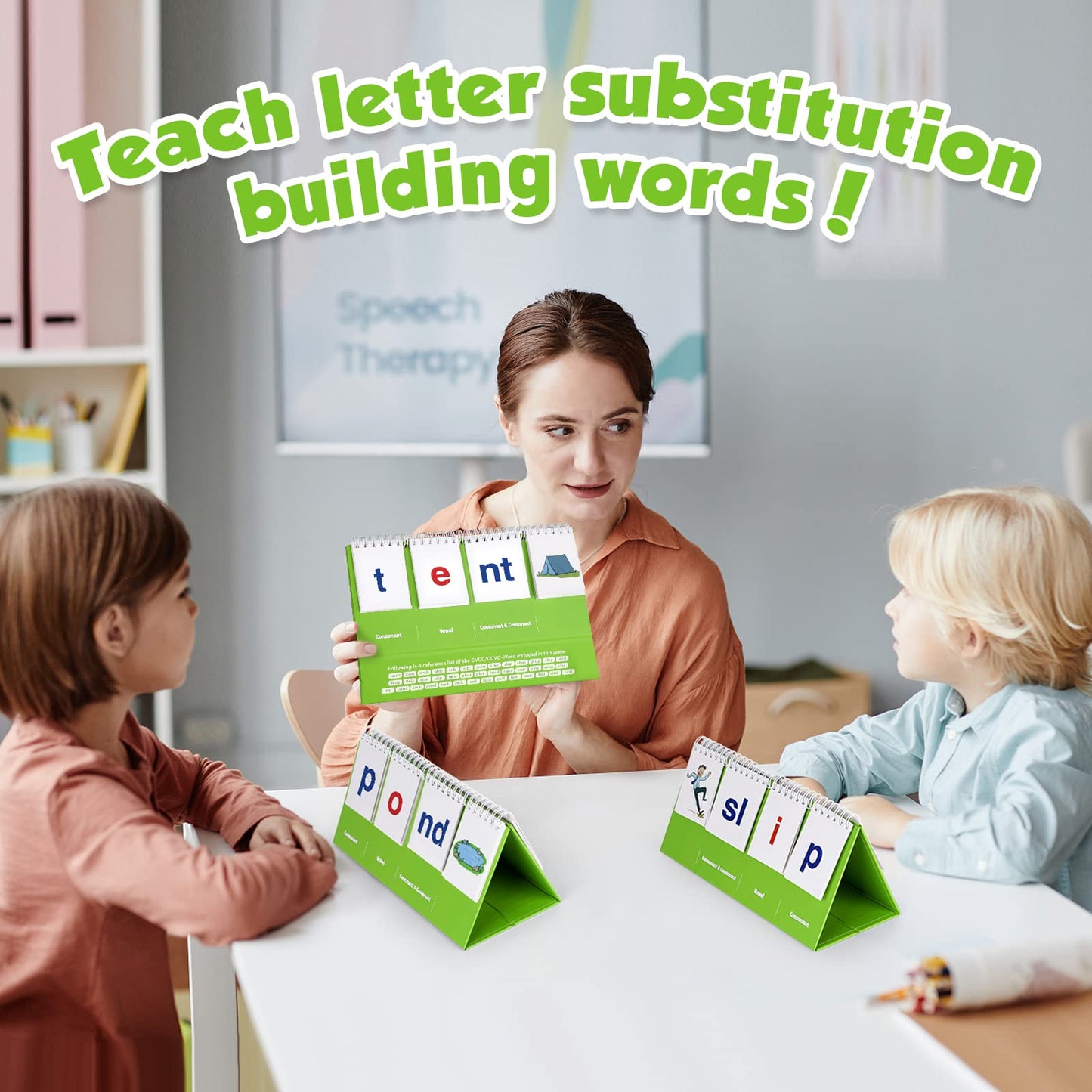 Aizweb CVCC & CCVC Word Builder – Phonics Flash Cards for Preschool & Kindergarten