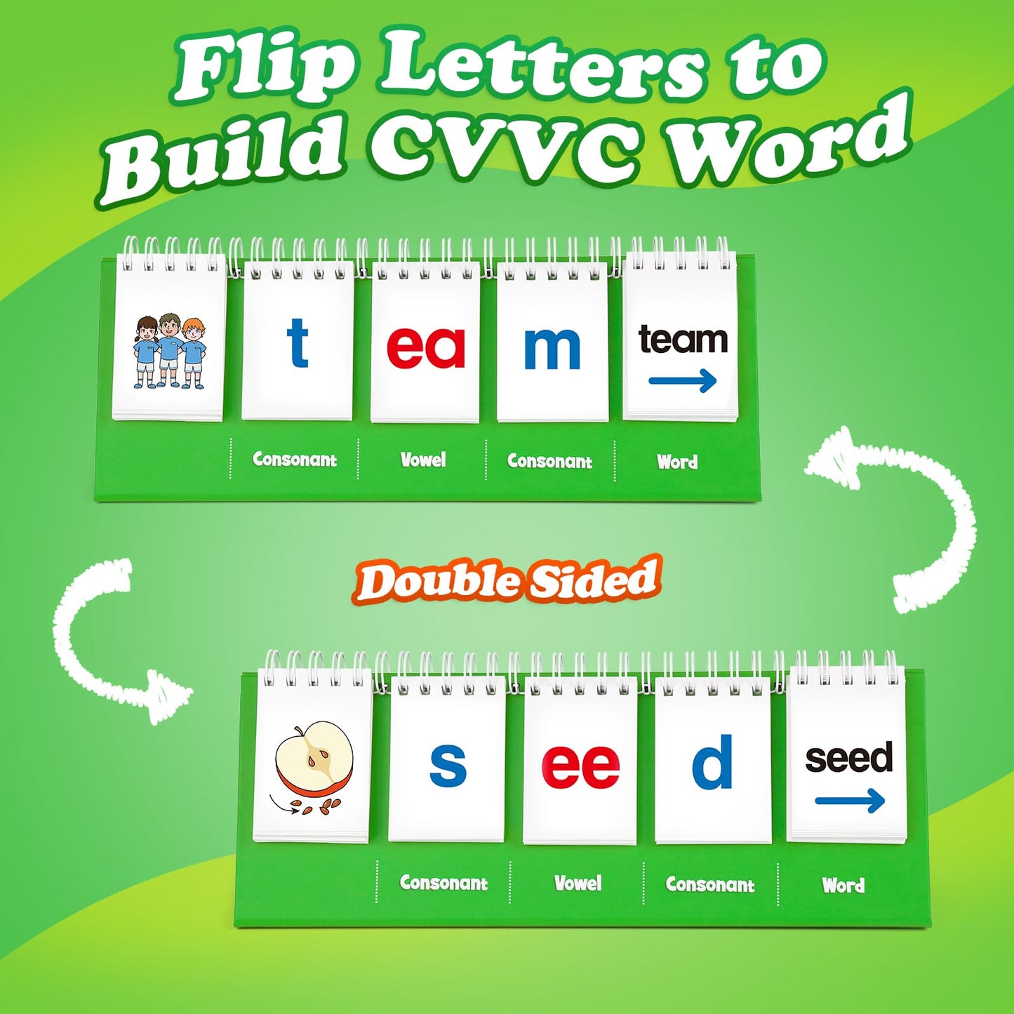 Aizweb CVVC Word Games — Phonics Flash Cards for Preschool & Kindergarten
