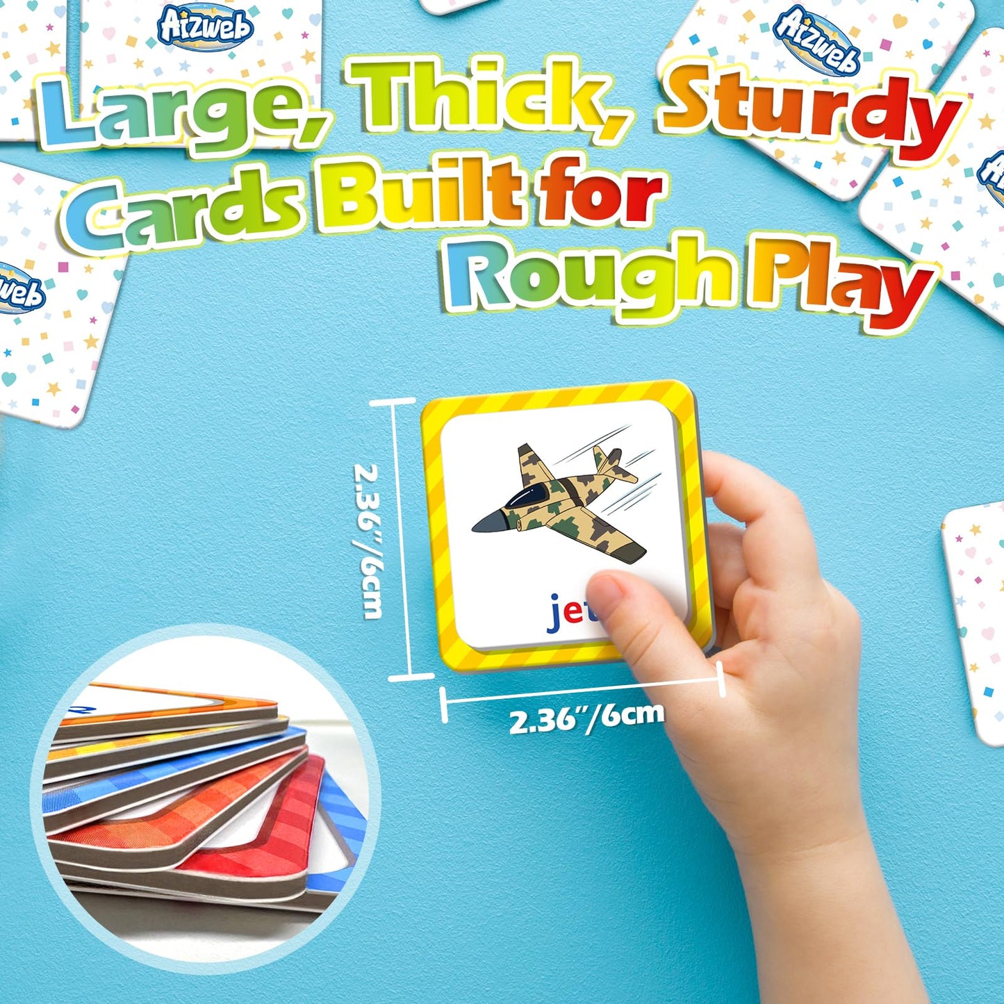 Aizweb Alphabet Match Game – 52 ABC Memory Cards for Toddlers & Preschools