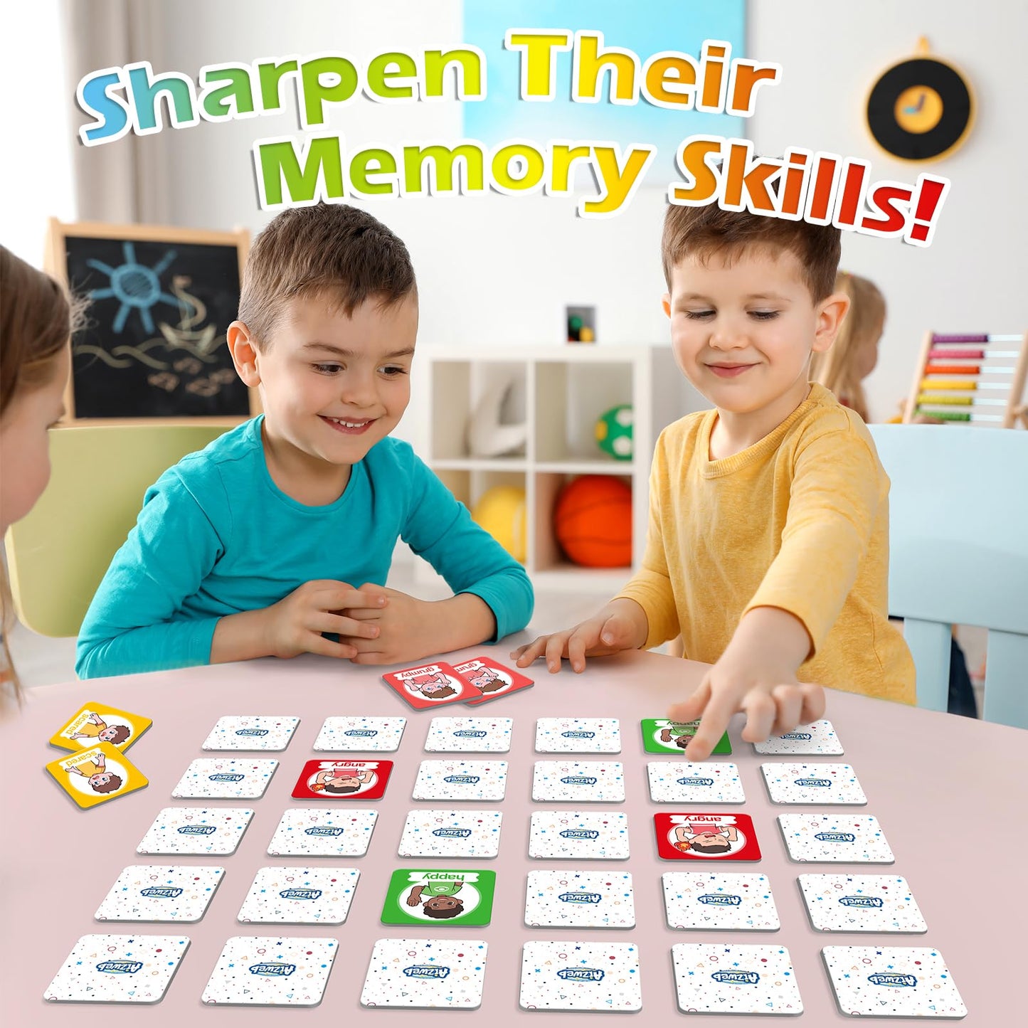 Aizweb Feelings Emotions Match Game – SEL Memory Cards for Toddlers
