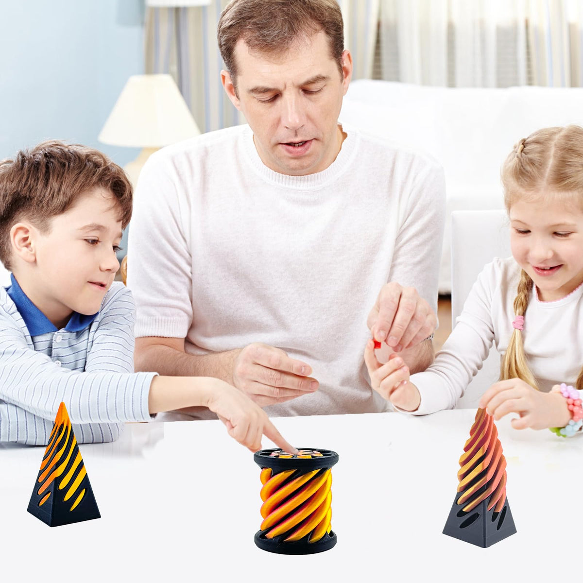 ajitxalr Christmas Stocking Stuffer - 4-Pack Impossible Cone & Spiral Fidget Toy Set