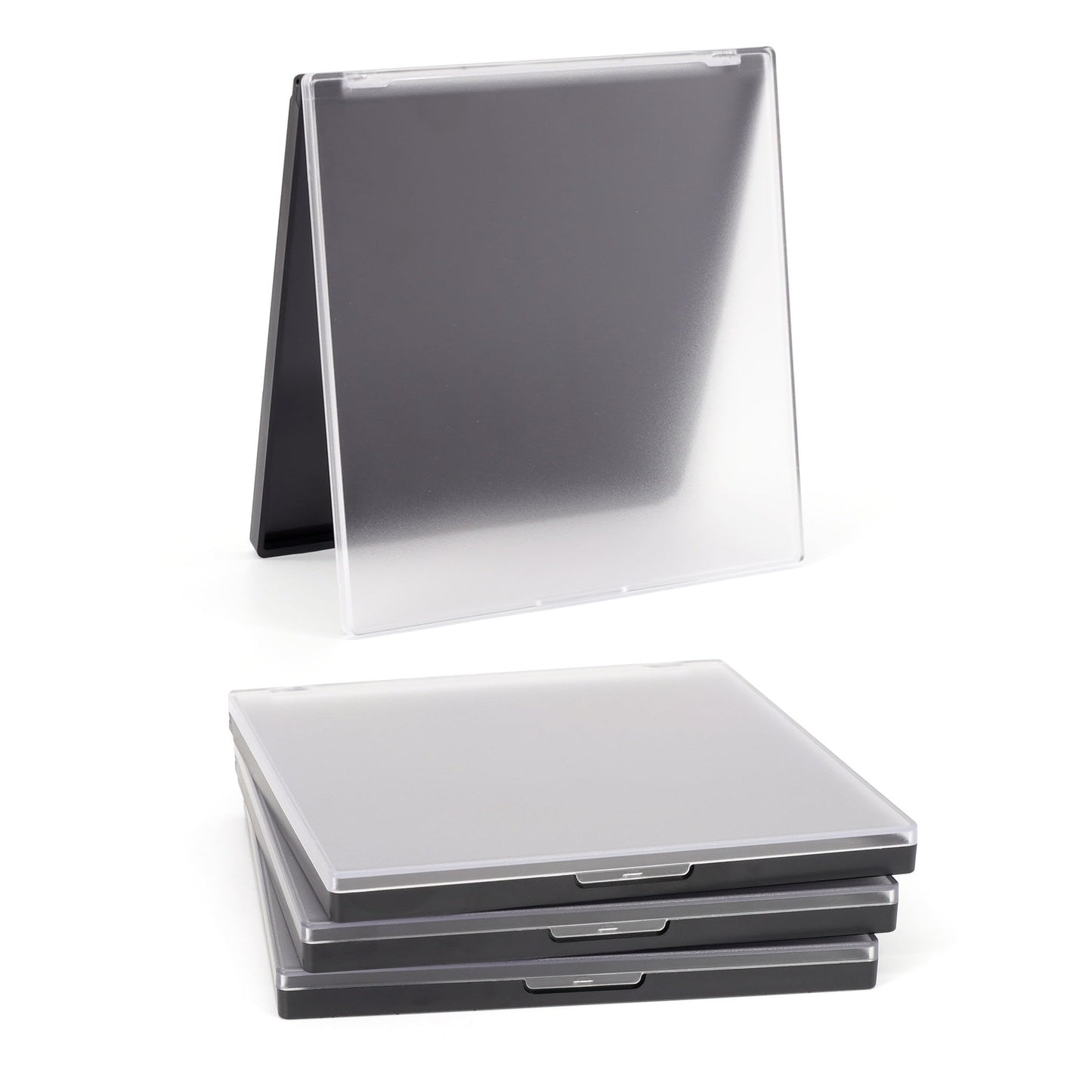 AJLTPA Magnetic Makeup Palette 3-Pack — Frosted Top, 60 Adhesive Metal Stickers