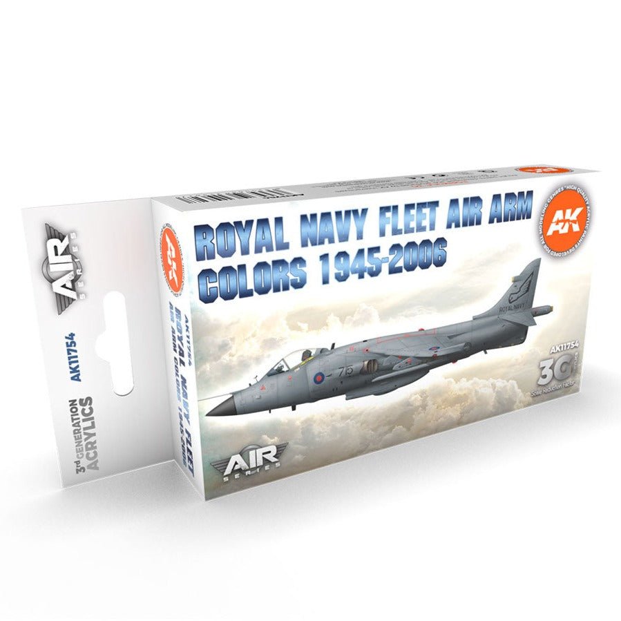 AK Interactive 3rd Gen Aircraft Paint Set - RN Fleet Air Arm Aircraft Colors 1945-2010 Set (AK11754)