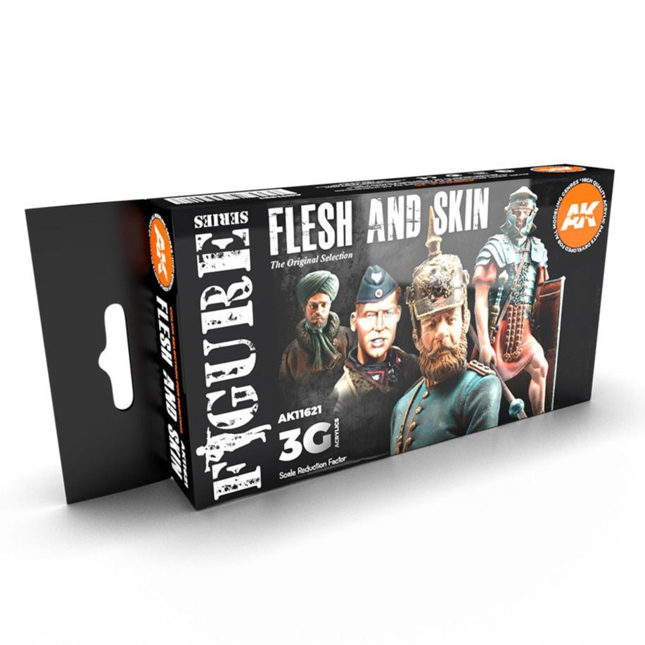 AK Interactive 3rd Gen Figure Paint Set - Flesh & Skin Colors (AK11621)