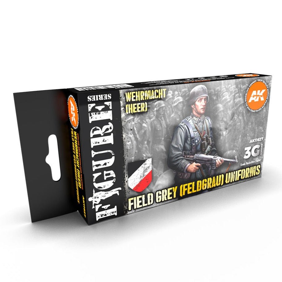 AK Interactive 3rd Gen Figure Paint Set - German Field Grey Uniforms (AK11627)