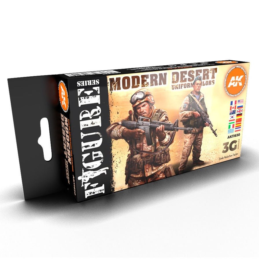 AK Interactive 3rd Gen Figure Paint Set - Modern Desert Uniform Colors (AK11630)
