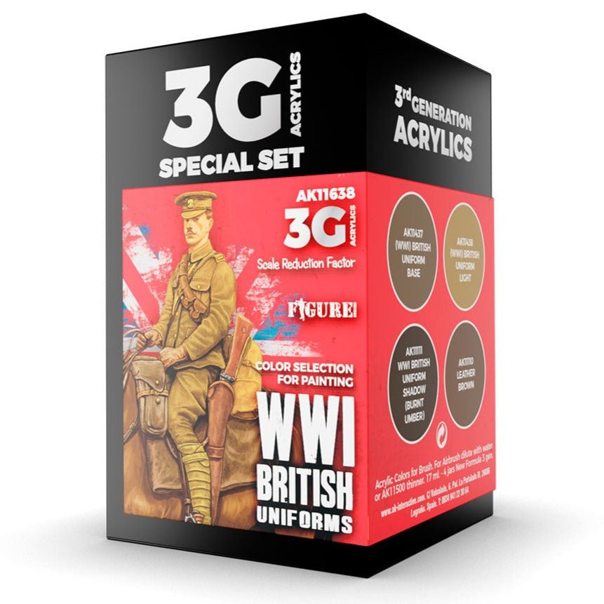 AK Interactive 3rd Gen Figure Paint Set - WWI British Uniforms (AK11638)