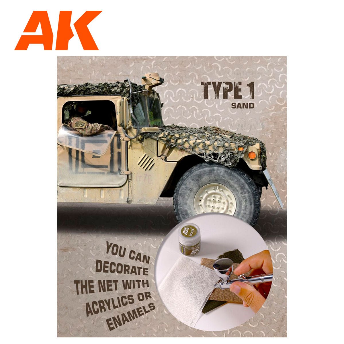 AK Interactive Camouflage Net Type 1 (Sand) 1/35 Scale (AK8060)