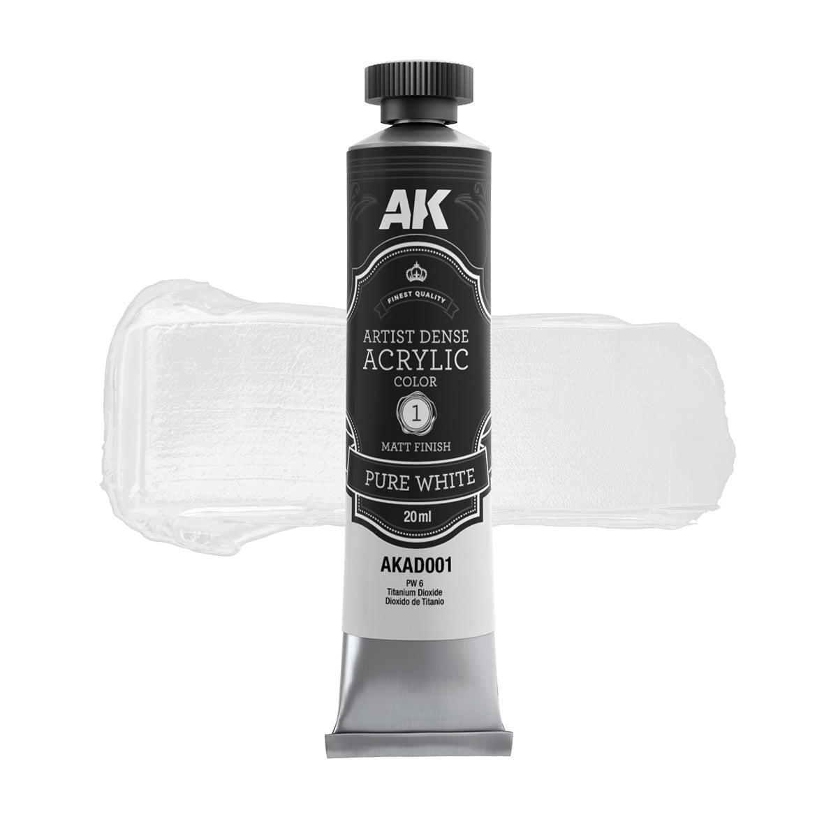 AK Interactive Dense Acrylic Pure White (AKAD001)