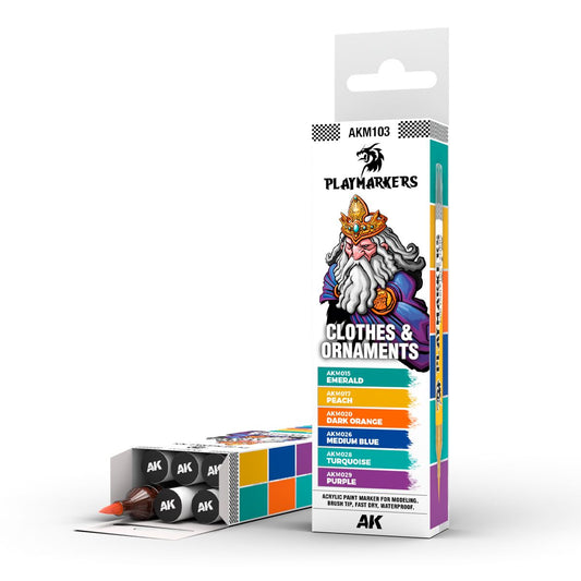AK Interactive Playmarkers Set - Clothes & Ornaments (AKM103)