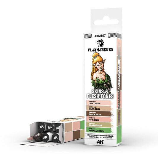 AK Interactive Playmarkers Set - Skin & Flesh Tones (AKM107)
