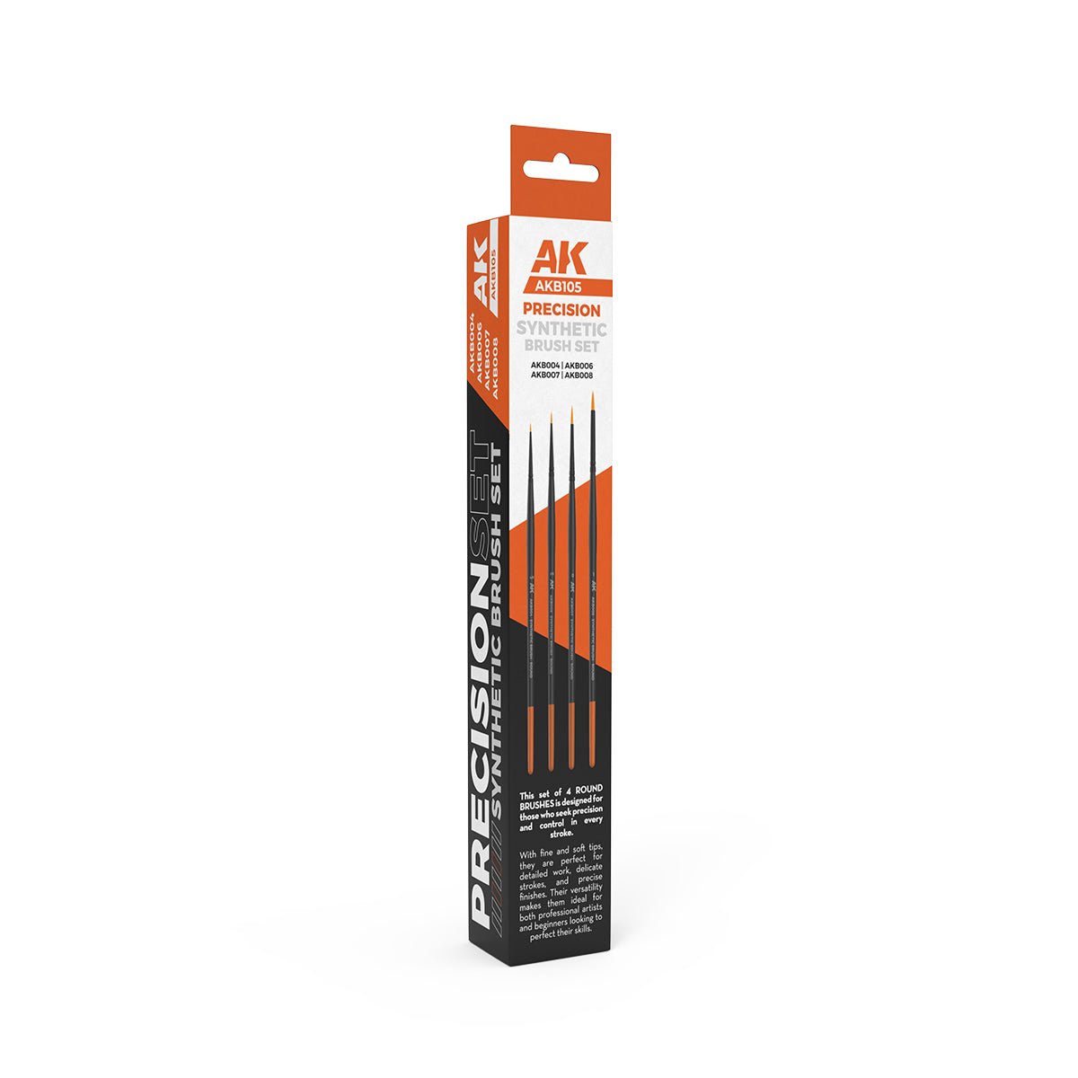 AK Interactive Precision Brushes Set (4 Brushes) (AKB105)