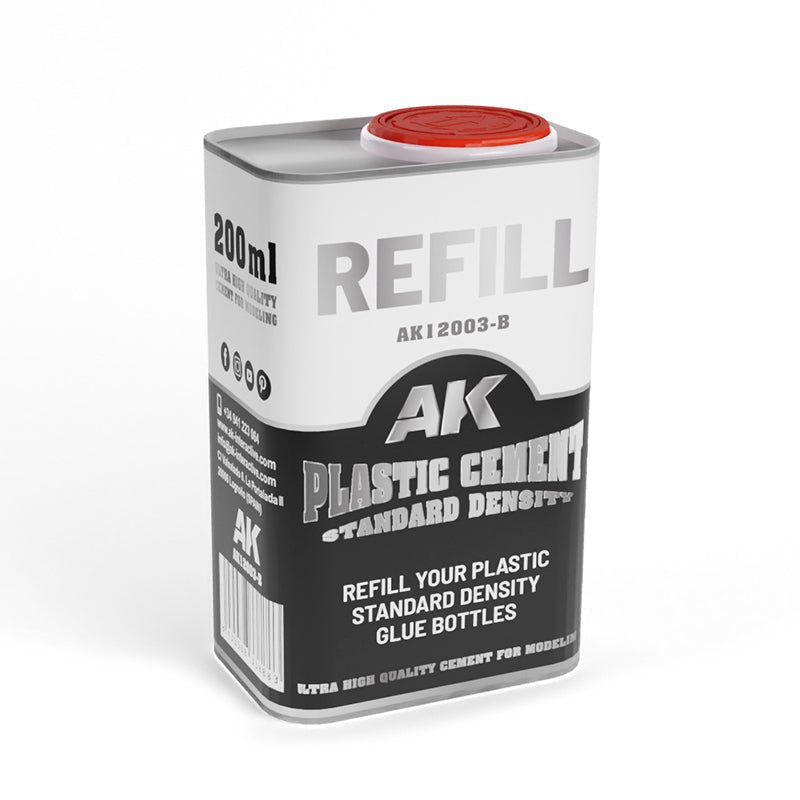 AK Interactive - Refill Plastic Cement Standard Density (Glue) 200ml (AK12003-B)