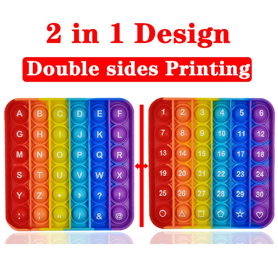 AK-SHIP 2 in 1 Fidget Toys | Letters & Numbers Learning, Stress Relief