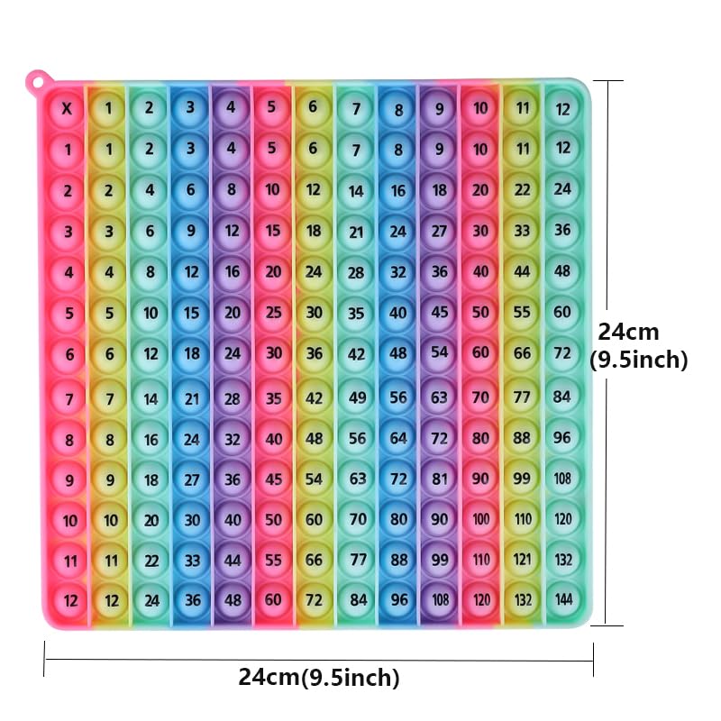 AK-SHIP 12x12 Multiplication Table Fidget Toy | P00P Learning Game for Stress Relief & Math Practice