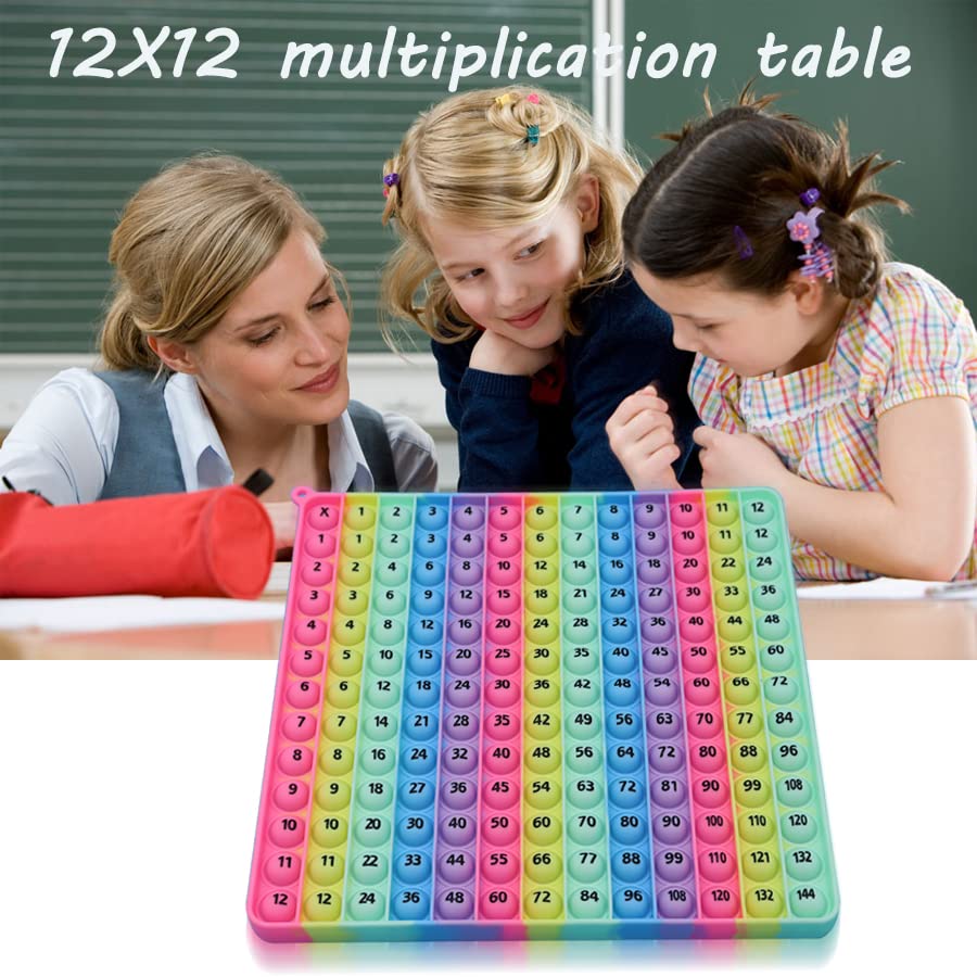 AK-SHIP 12x12 Multiplication Table Fidget Toy | P00P Learning Game for Stress Relief & Math Practice