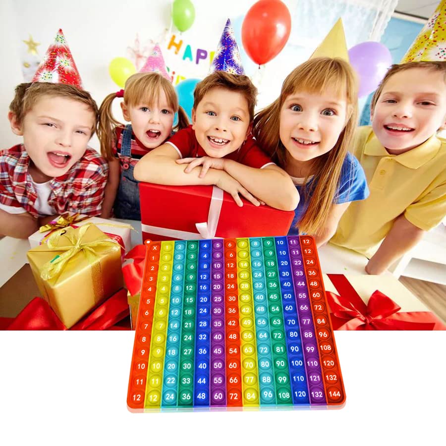 AK-SHIP Multiplication Table Bubble Toy – 12x12 Pop Fidget for Math Learning