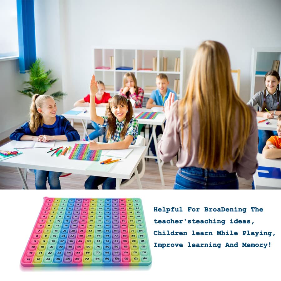 AK-SHIP 12x12 Multiplication Table Fidget Toy | P00P Learning Game for Stress Relief & Math Practice