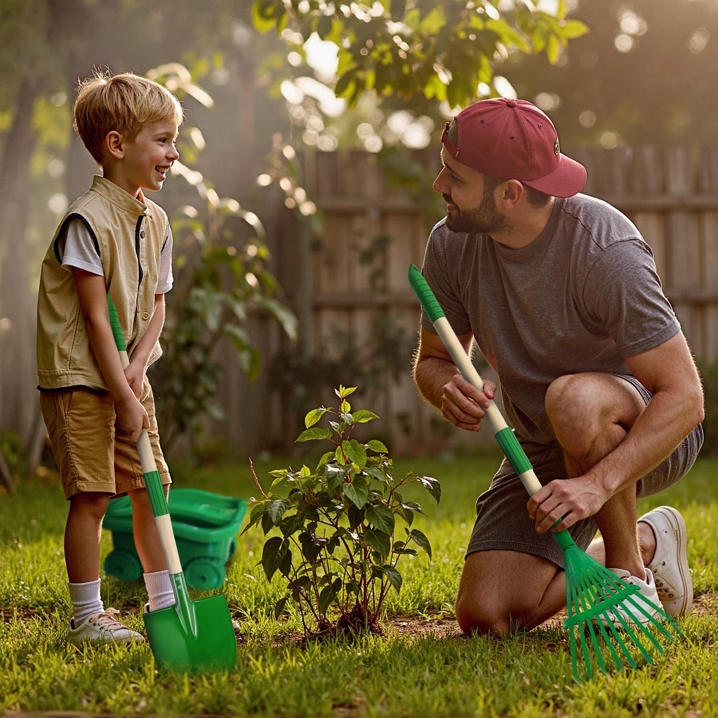 Aka Supaku Kids Gardening Tools Set – 8pc Wheelbarrow Kit