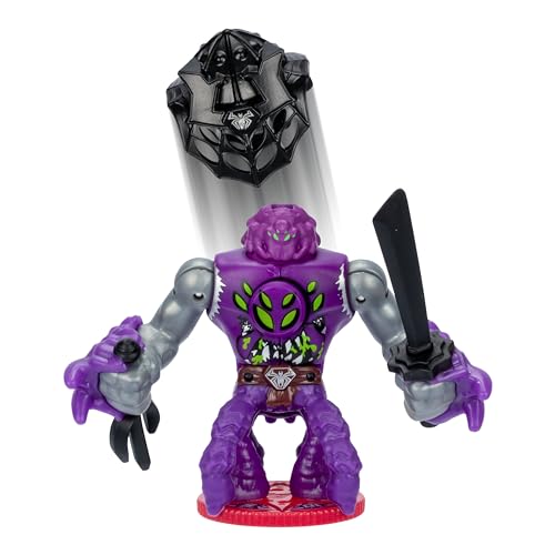 Akedo Legends Ninja Boss Web Weaver 3 Inch Tall Battling Figure with 360 Degree Spin and Double Defense