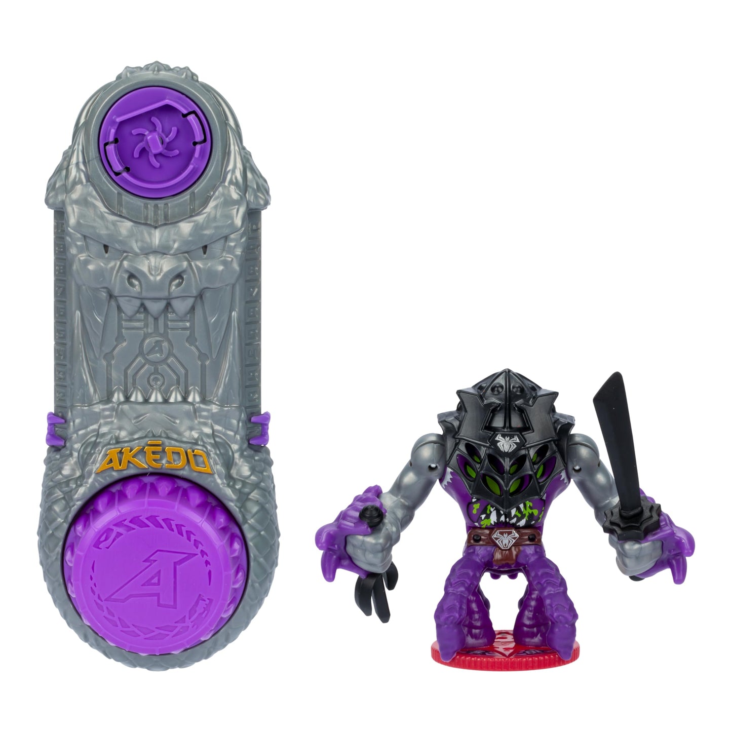 Akedo Legends Ninja Boss Web Weaver 3 Inch Tall Battling Figure with 360 Degree Spin and Double Defense