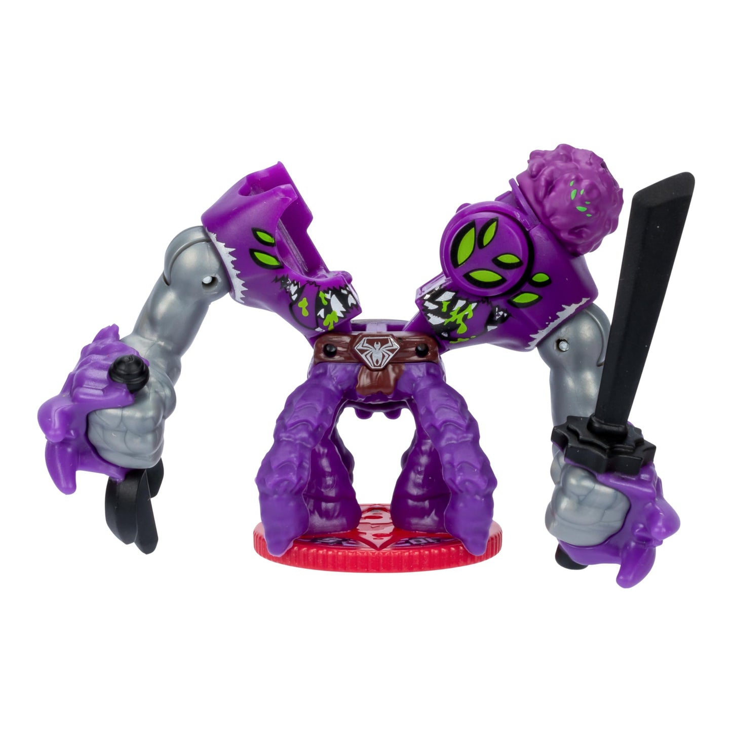 Akedo Legends Ninja Boss Web Weaver 3 Inch Tall Battling Figure with 360 Degree Spin and Double Defense