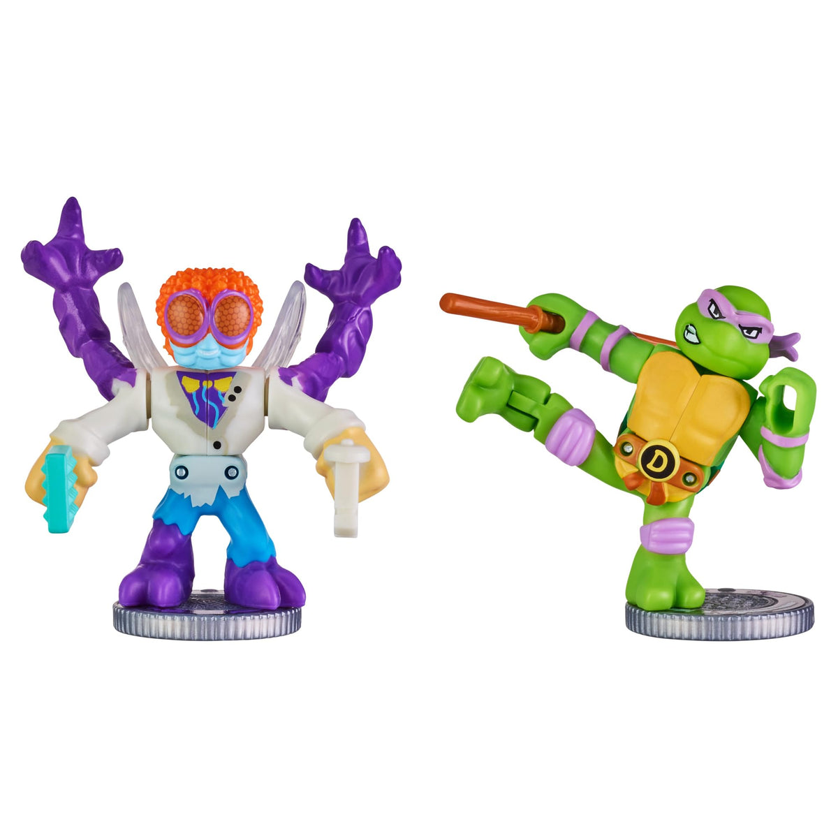 Akedo Legends TMNT Donatello vs Baxter Stockman Versus Pack – Battle Controller Included