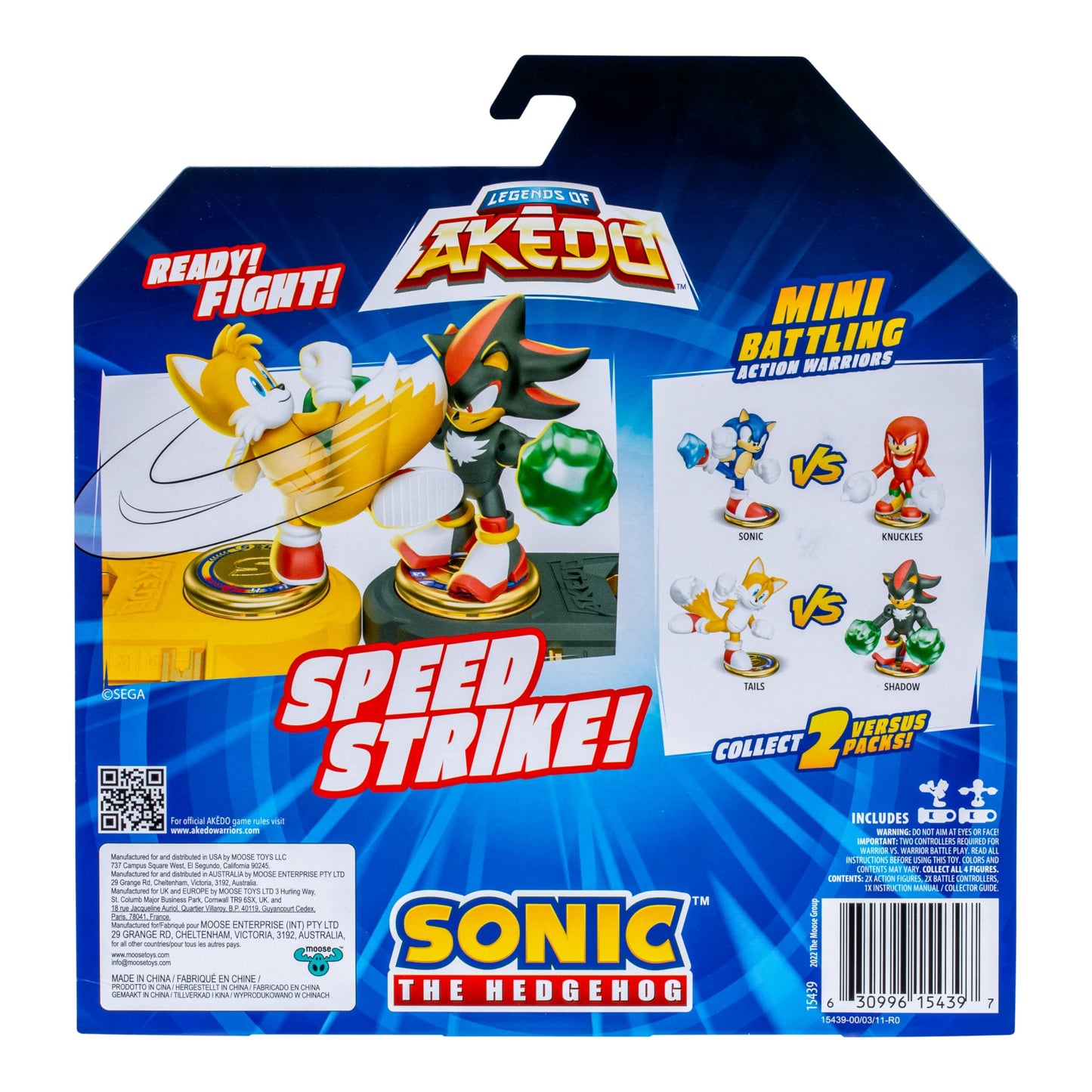 AKEDO Sonic Versus Pack with Tails & Shadow – 2 Exclusive Battle Controllers