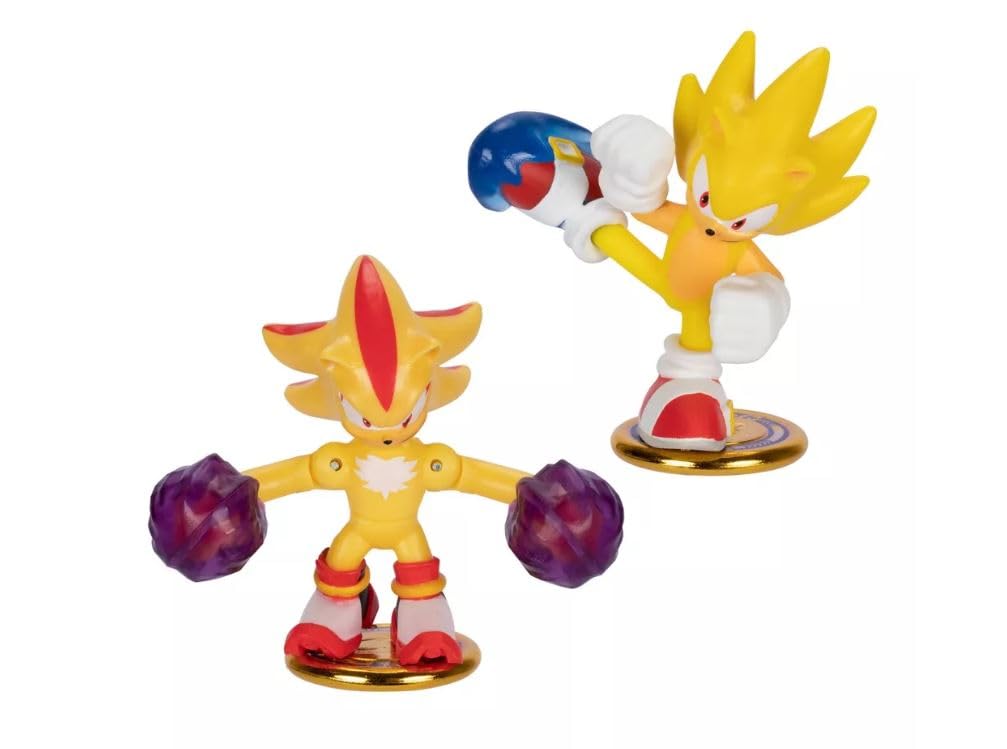 Akedo Sonic The Hedgehog Versus Pack: Super Sonic & Super Shadow Battle Controllers (2.25 in)